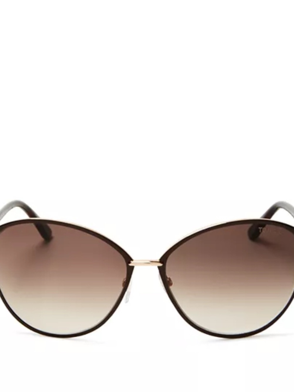 TOM FORD Penelope Sunglasses 59MM Polarized Lens Oversize Round gradient brown - Picture 3 of 12